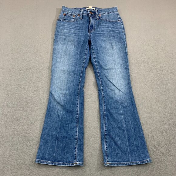Madewell Jeans Womens Size 28 Cali Demi Bootcut Stretch Distressed Inseam 26" - Picture 1 of 15